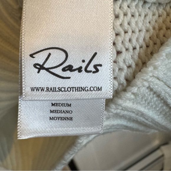 Rails Marin Navy White Stripe Cotton Knit Sweater NWT Medium - Picture 6 of 11